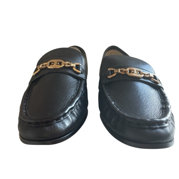 Sam Edelman Black Loafers with Gold Accent - Picture 6 of 15